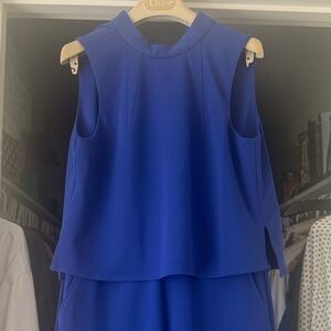 Trina Turk Royal Blue Sleeveless Layered Top